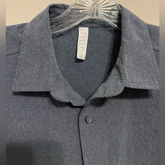 NWT Stylus Men’s Short Sleeve Button Down Moonless Nights, Poly Spandex; Size S - Picture 3 of 11